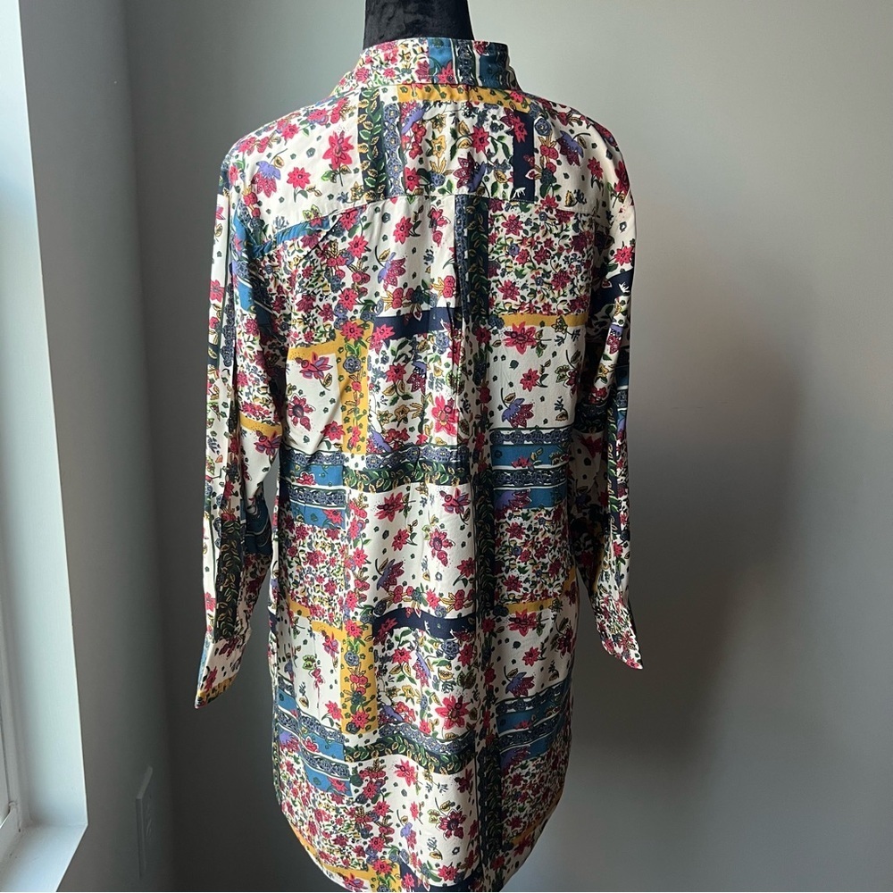 NATURAL LIFE Colorful Floral Button Down Shirt Dress - Picture 6 of 10
